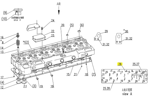 Болт крепления ГБЦ 5B9603 3/8-16x127 Болт крепления ГБЦ 5B9603 3/8-16x127
