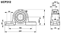Подшипник подвесной карданного вала 212 D60 Подшипник подвесной карданного вала 212 D60