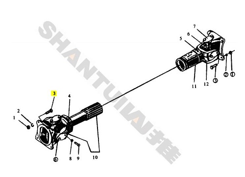 Болт кардана ZL30C-04004 SL30W D12 L48 Болт кардана ZL30C-04004 SL30W D12 L48