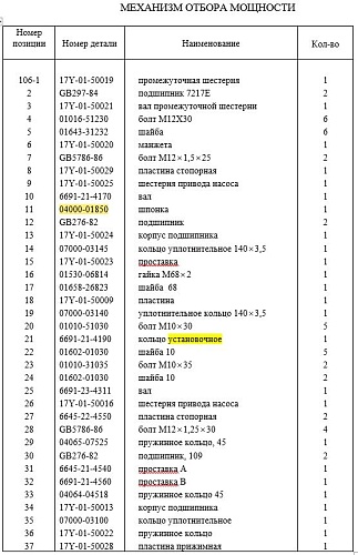 Шпонка 04000-01850/04000-11850 Шпонка 04000-01850/04000-11850